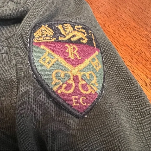 Ralph Lauren Rugby Shirt Womens Medium Polo 2004 Y2K Patch Embroidered RL VTG - Picture 3 of 13